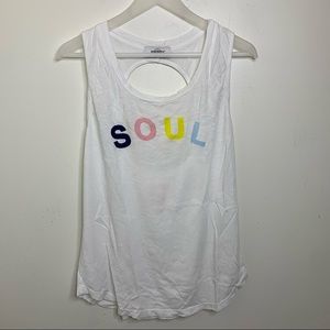 5/$25 Soulcycle white workout muscle tank